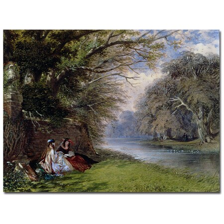 Trademark Fine Art John Buckley 'Young Ladies by the River' Canvas Art, 18x24 BL0187-C1824GG